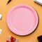 24 Count Pink Round Paper Dessert Plates for Baby Girl Showers 7"